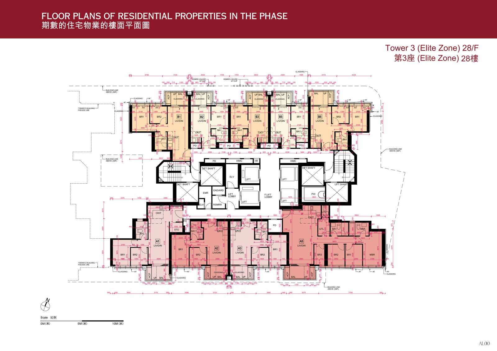 天玺·天 平面圖則 3 香港启德CBD2封面地标高端住宅 標準層布局(34校網|2025年入伙)
